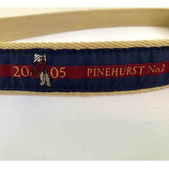 PGA PINEHURST GOLF CLUB BELT US OPEN 2005 YRI Mens Leather 34/85 Embroidered - Picture 11 of 15